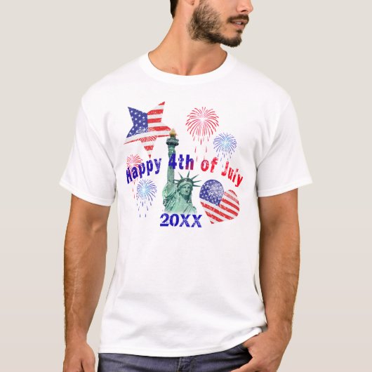 7月4日おめでとう Tシャツ (正面)