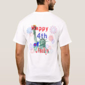 7月4日おめでとう Tシャツ (裏面)