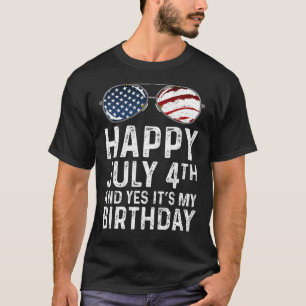 7月4日おめでとうYesは私の誕生日 Tシャツ
