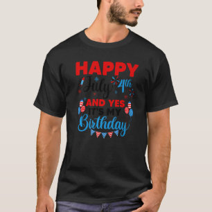 7月4日おめでとうYes独立誕生日 Tシャツ