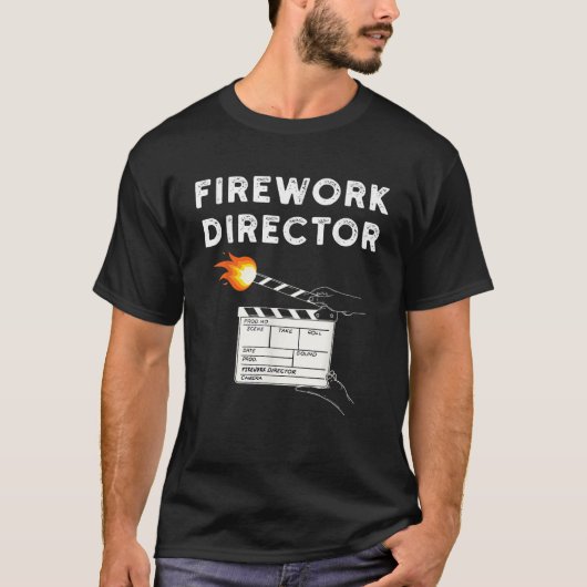 7月4日おもしろいの花火ディレクター Tシャツ (正面)