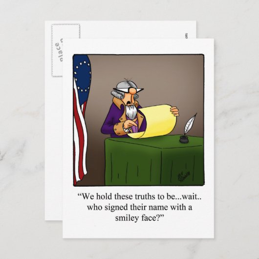 7月4日おもしろいはがき 案内ポストカード (正面/裏面)