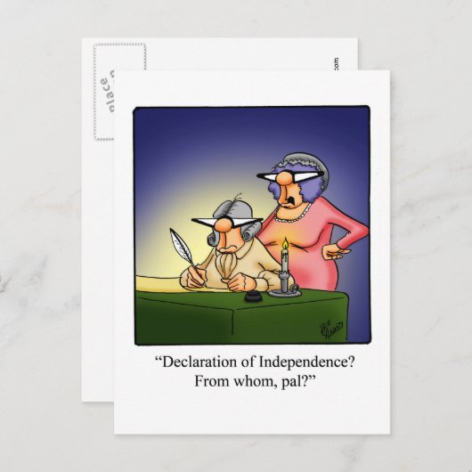 7月4日おもしろいはがき 案内ポストカード (正面/裏面)