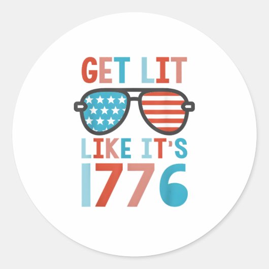 7月4日おもしろいパーティー1776年4日 ラウンドシール (正面)