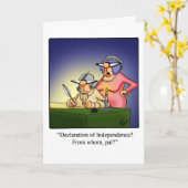 7月4日おもしろいユーモア用グリーティングカード カード (黄色い花)