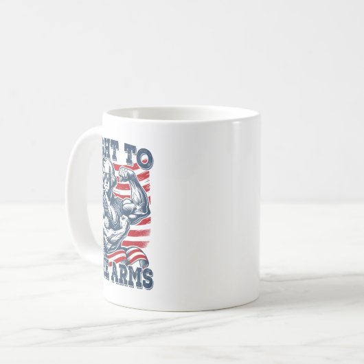 7月4日おもしろい愛国的戦争の皮剥ぎ権 コーヒーマグカップ (正面左)