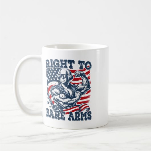 7月4日おもしろい愛国的戦争の皮剥ぎ権 コーヒーマグカップ (左)