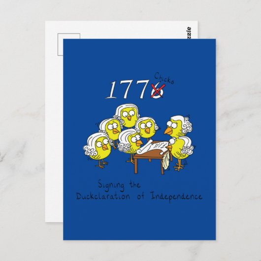 7月4日おもしろい独立宣言 ポストカード (正面/裏面)