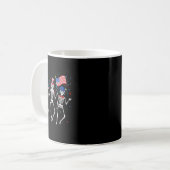 7月4日おもしろい独立記念日1 コーヒーマグカップ (正面左)