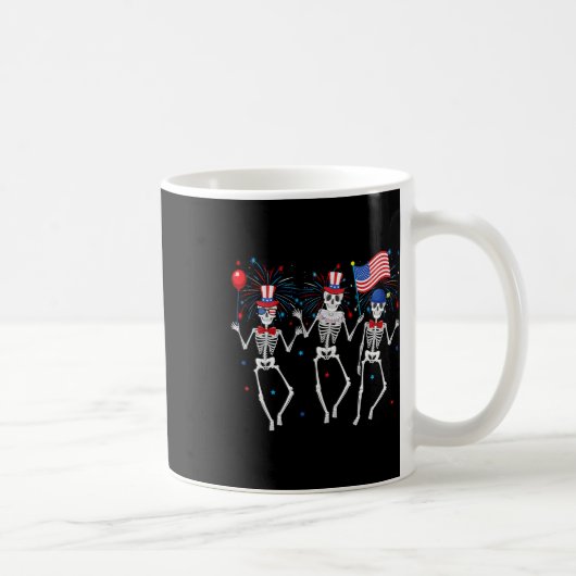 7月4日おもしろい独立記念日1 コーヒーマグカップ (右)