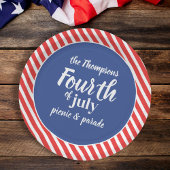 7月4日お洒落愛国的赤白青 ペーパープレート