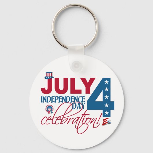 7月4日お祝いキーチェーン キーホルダー (正面)