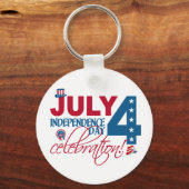 7月4日お祝いキーチェーン キーホルダー (正面)