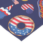 7月4日お祝いクッキーズドナッツアイスクリーム ショートテーブルランナー (コーナー)