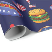 7月4日お祝いクッキーズドナッツアイスクリーム ラッピングペーパー (ロールコーナー)