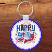 7月4日お祝いデザイン キーホルダー (正面)