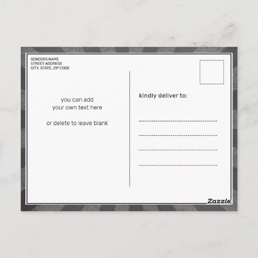 7月4日お祝いパーティーメイスンジャー招待状 ポストカード (裏面)