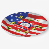 7月4日お祝いパーティー紙プレート ペーパープレート (アングル)