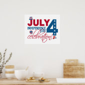 7月4日お祝いポスター ポスター (キッチン)