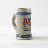 7月4日お祝いマグカップ – 選択スタイル&カラー ビールジョッキ (正面左)