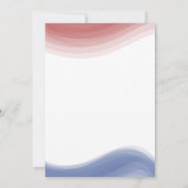 7月4日お祝いレッドブルーアートモダン 招待状 (裏面)