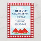 7月4日お祝い招待状はがき インビテーションポストカード (正面)
