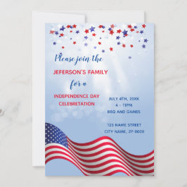 7月4日お祝い招待状 招待状