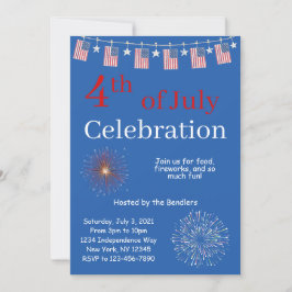 7月4日お祝い招待状 招待状