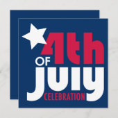 7月4日お祝い招待状 招待状 (正面/裏面)