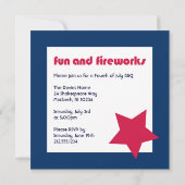 7月4日お祝い招待状 招待状 (裏面)