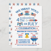 7月4日お祝い招待状 招待状 (正面/裏面)