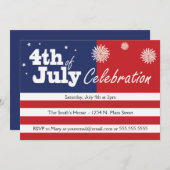 7月4日お祝い招待状 招待状 (正面/裏面)