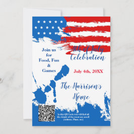 7月4日お祝い招待状 招待状