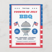 7月4日お祝い独立記念日 ポストカード (正面)