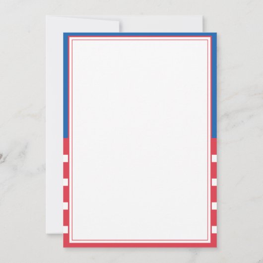 7月4日お祝い独立記念日 招待状 (裏面)