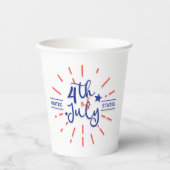 7月4日お祝い紙カップ 紙コップ (正面)