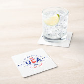 7月4日お祝い紙コースター スクエアペーパーコースター (インサイチュ)