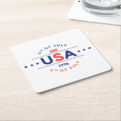 7月4日お祝い紙コースター スクエアペーパーコースター (アングル)