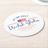 7月4日お祝い紙コースター ラウンドペーパーコースター (アングル)
