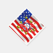 7月4日お祝い紙ナプキン スタンダードカクテルナプキン (角)