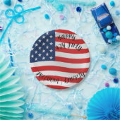 7月4日お祝い紙パーティープレート ペーパープレート (パーティー)