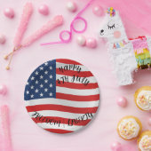 7月4日お祝い紙パーティープレート ペーパープレート (パーティー)