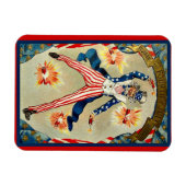 7月4日お祝い – アンクル・サム、 マグネット (横)