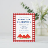 7月4日お祝い インビテーションポストカード (スタンド正面)