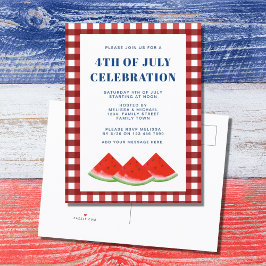 7月4日お祝い インビテーションポストカード