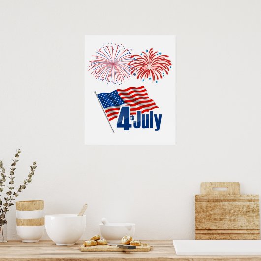 7月4日お祝い ポスター (キッチン)