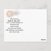 7月4日お祝い ポストカード (裏面)