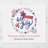 7月4日お祝い |不動産仲介業者マーケティングカスタム スパークリングワインラベル (シングルラベル)