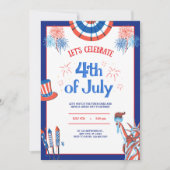 7月4日お祝い 招待状 (正面)