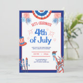 7月4日お祝い 招待状 (スタンド正面)